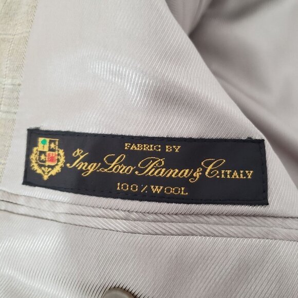 Daniel Cremieux Loro Piana Wool Blazer Plaid Green 2 Button Jacket Mens Sz 46 - Picture 6 of 10